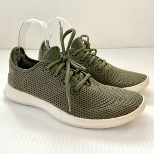 Allbirds Tree Runners Lace Up Low Top Sneakers Thunder Green Womens 8